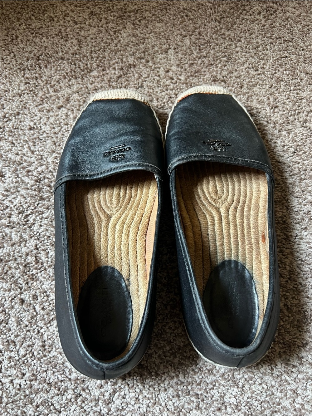 COACH Leather Espadrilles Women's Flats